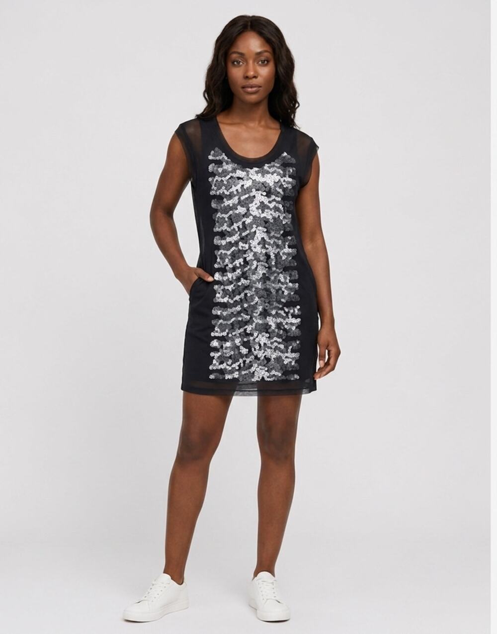 BOSS Orange Amat Black Shift Short Geometric Dress Women Size 4